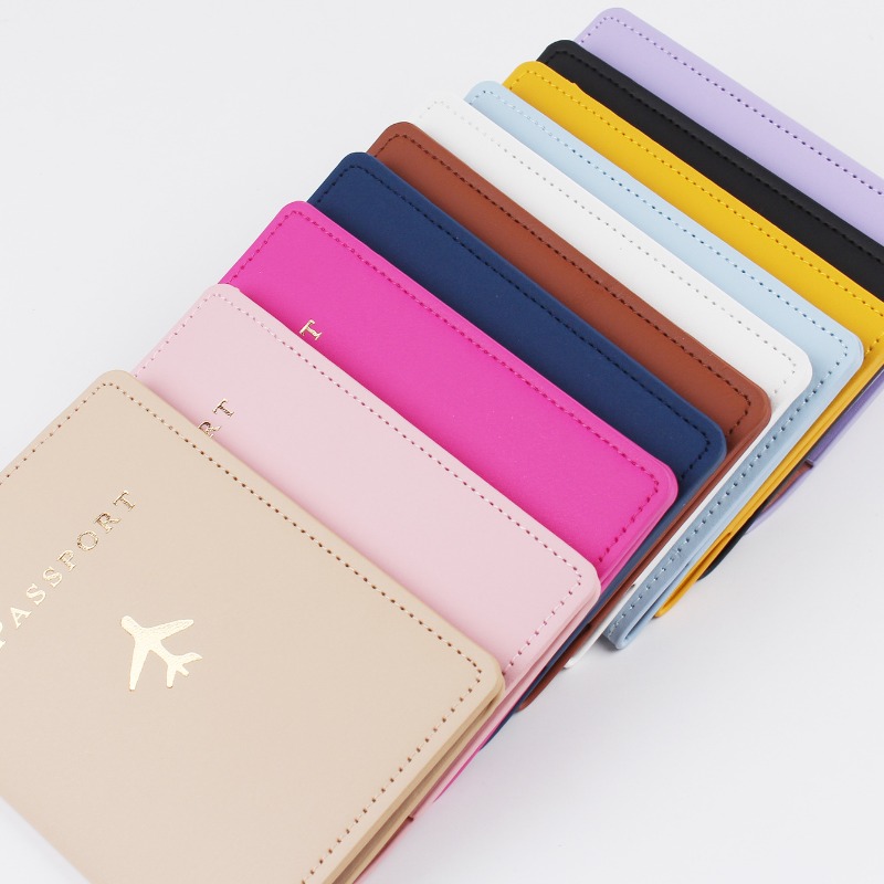 Travel Accessories On Plane - 1PCS PU 가죽 비행기 여권 커버