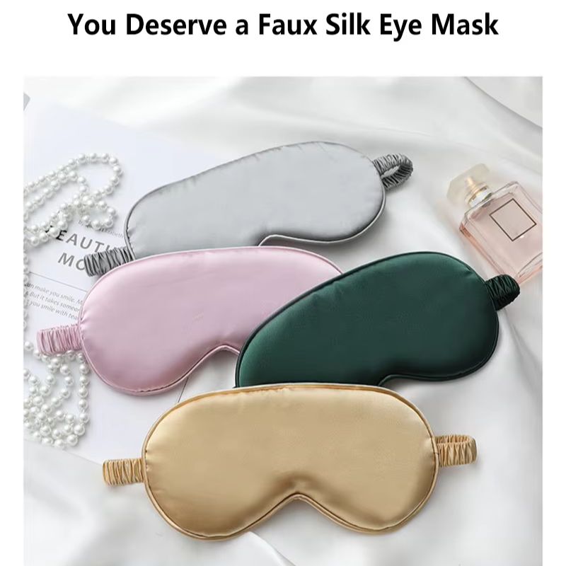 Eye Mask Sleep Travel - 양면 실크 수면 안대 빛 차단