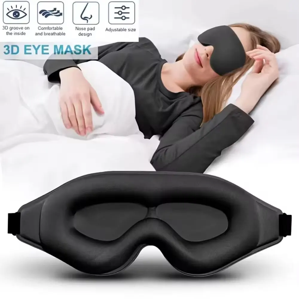 Eye Mask Sleep Travel - 3D 아이 마스크, 코 패드가 있는