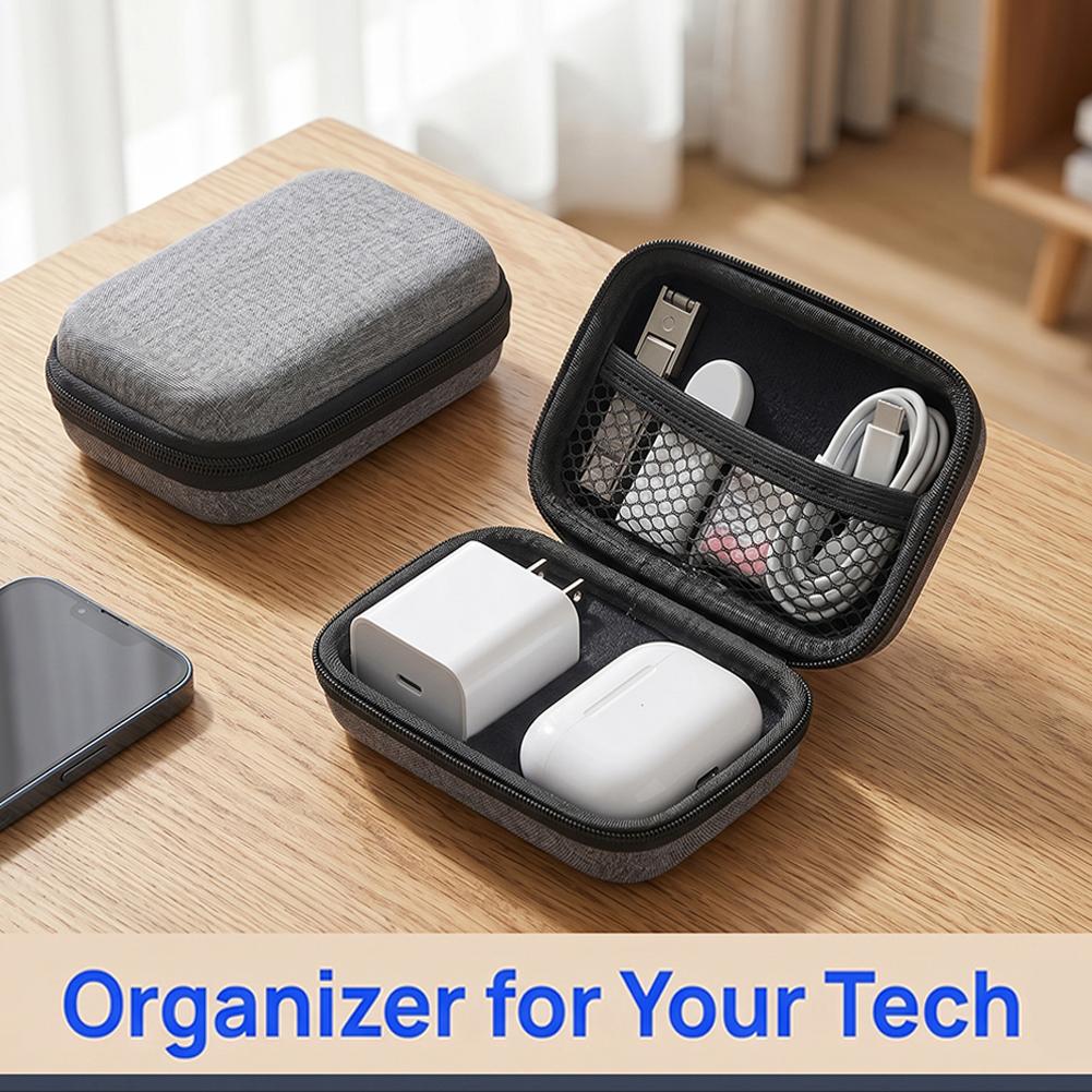Cable Organizer Travel - 비즈니스 헤드폰 가방 휴대용 지퍼 이어폰