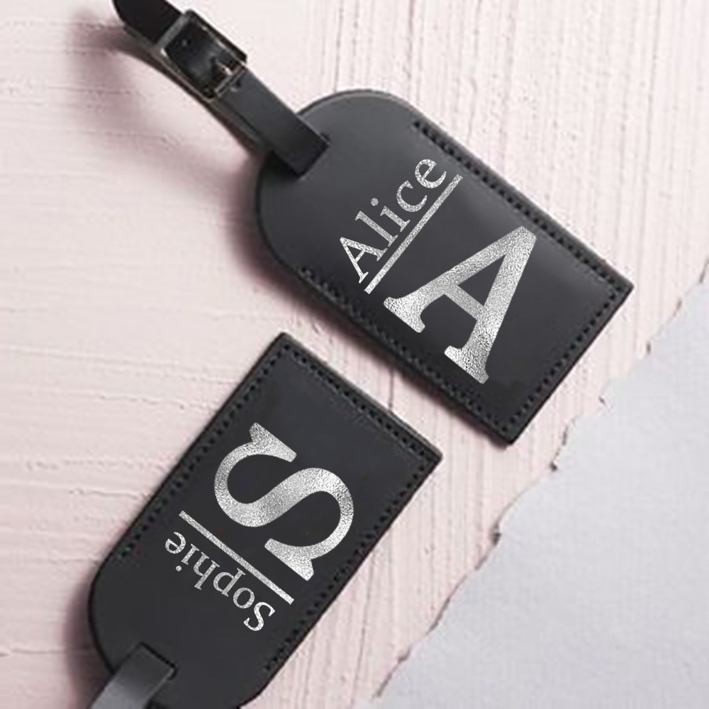 Travel Accessories Name - 이름이있는 개인화 된 편지 모노그램 수하물