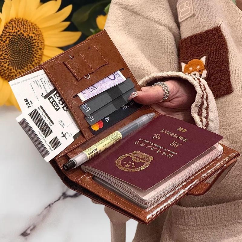 Travel Accessories On Plane - 여행용 여권 지갑 여성 남성 카드