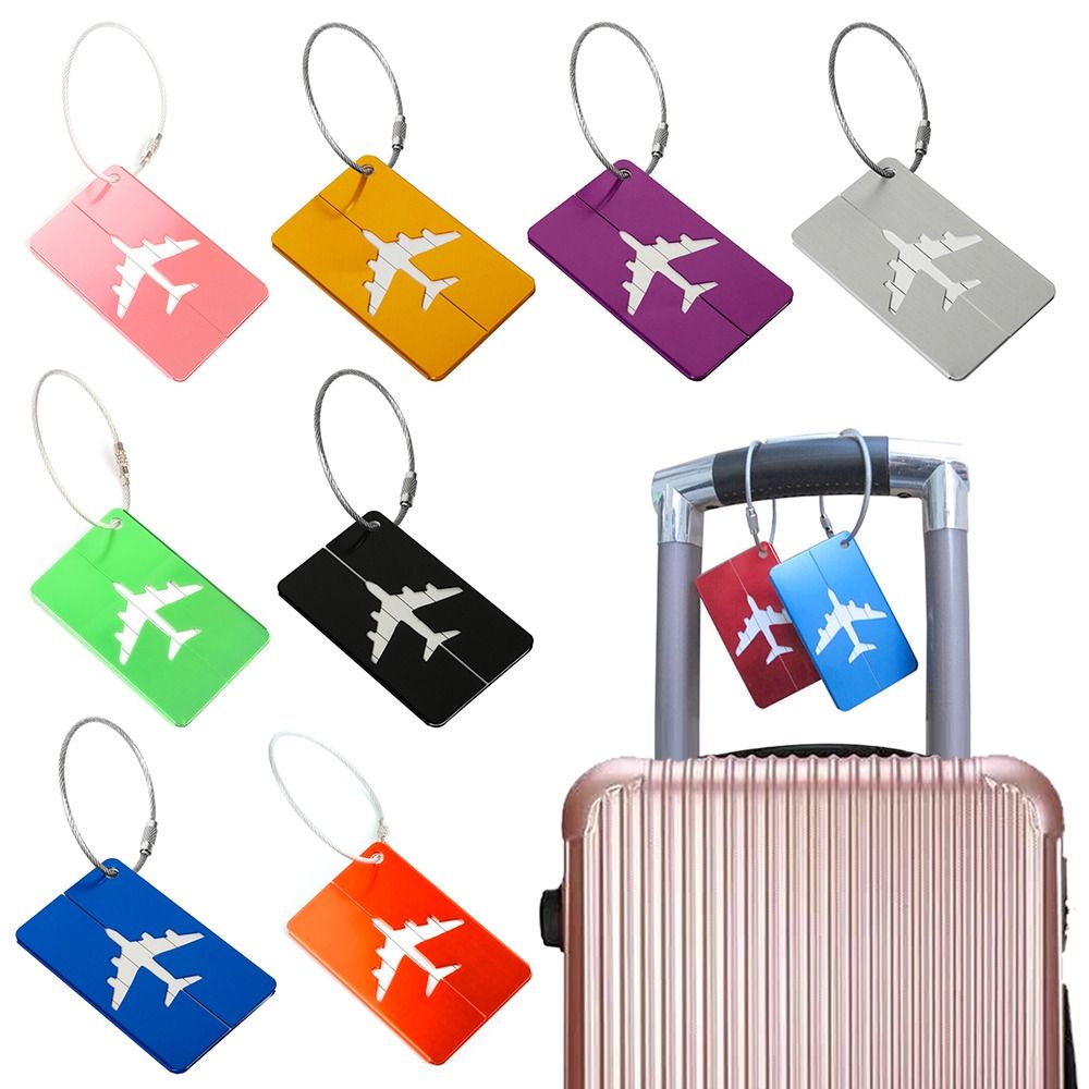 Travel Accessories On Plane - 알루미늄 여행 수하물 태그, 재사용 가능한