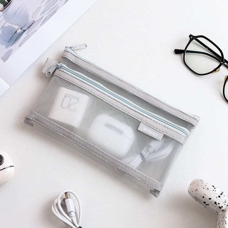 투명 메쉬 데이터 케이블 보관 가방 데스크탑 보관 가방 - Cable Organizer Travel 리뷰 및 가격