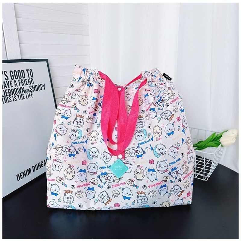 애니메이션 치이카와 접이식 수납 가방 드로스트링 스냅  - Travel Accessories For Japan Trip 리뷰 및 가격