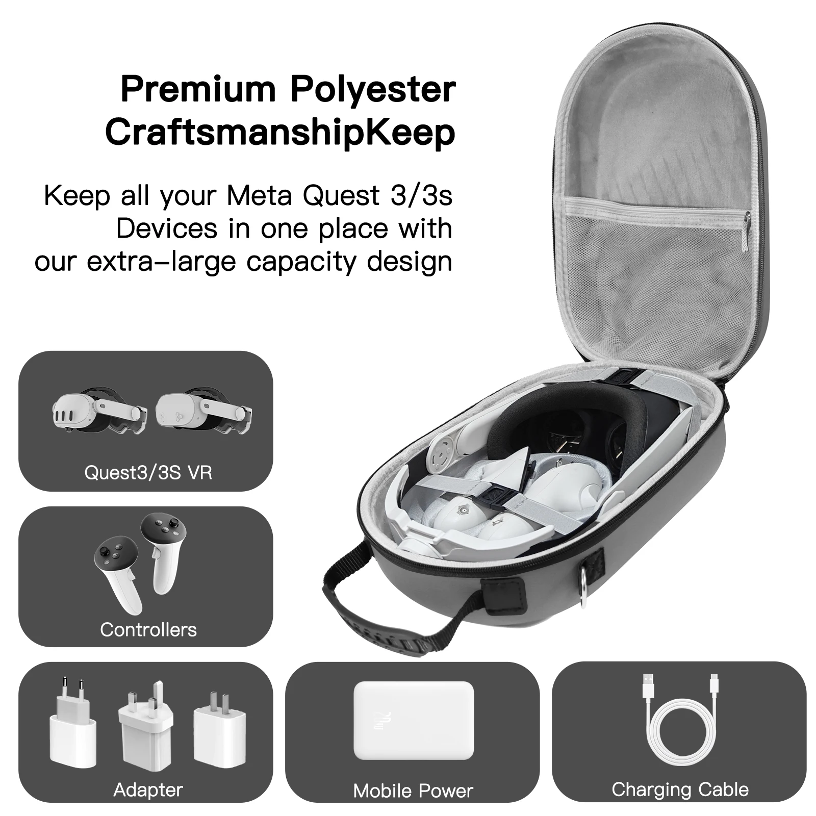 하드 운반 케이스 Meta Quest 3/3S VR 헤 - Travel Accessories Dropshipping 리뷰 및 가격