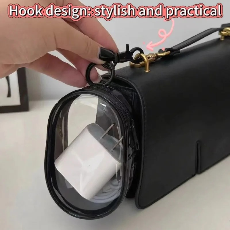 휴대용 여행 방수 데이터 케이블 보관 가방 투명 PVC - Cable Organizer Travel 리뷰 및 가격