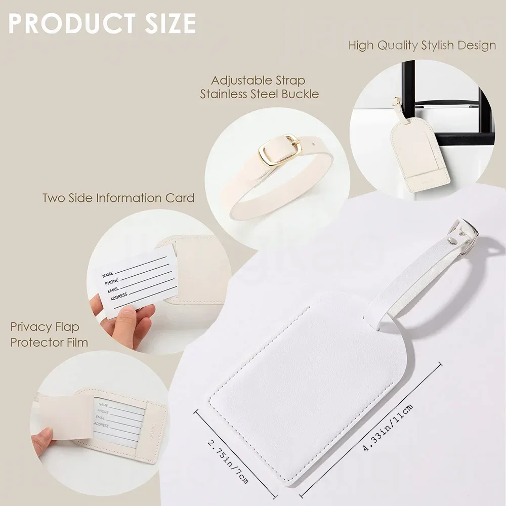 이름이있는 개인화 된 편지 모노그램 수하물 태그 Pu  - Travel Accessories Name 리뷰 및 가격