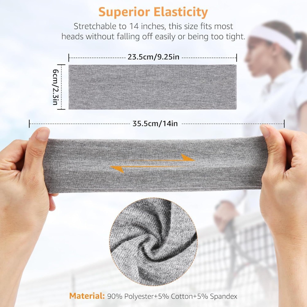 남성 여성 헤어밴드 편안한 땀 흡수 탄성 스포츠 헤어밴 - Travel Yoga Accessories 리뷰 및 가격