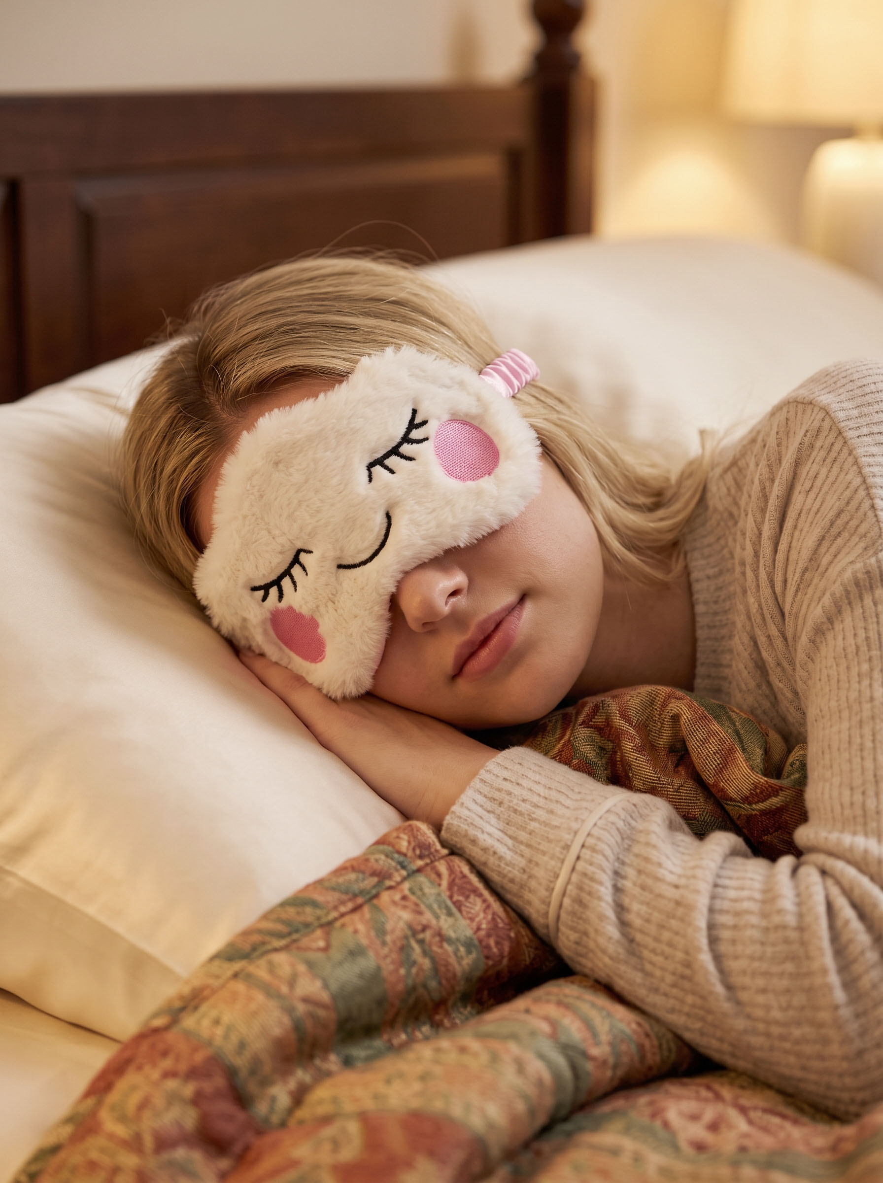 1개 성인용 플러시 자수 스마일 수면 안대, 낮잠 여행 - Eye Mask Sleep Travel 리뷰 및 가격
