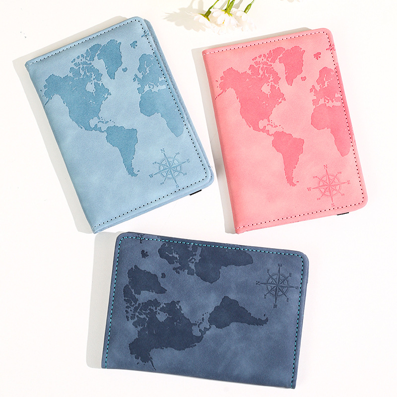 새로운 지도 프린트 여권 홀더 가죽 여권 커버 여권 케 - Travel Accessories On Plane 리뷰 및 가격