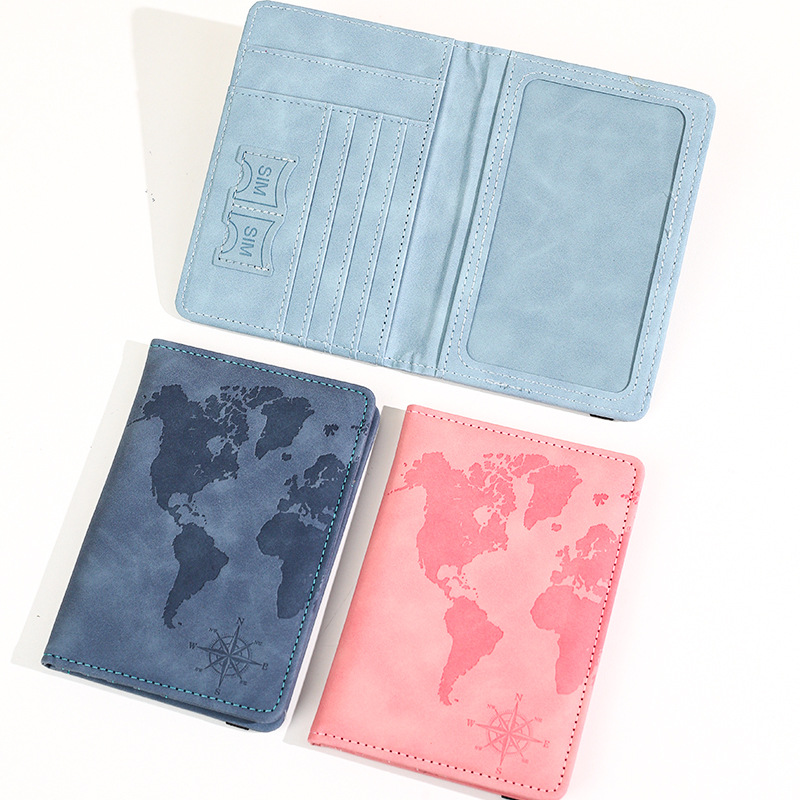 새로운 지도 프린트 여권 홀더 가죽 여권 커버 여권 케 - Travel Accessories On Plane 리뷰 및 가격
