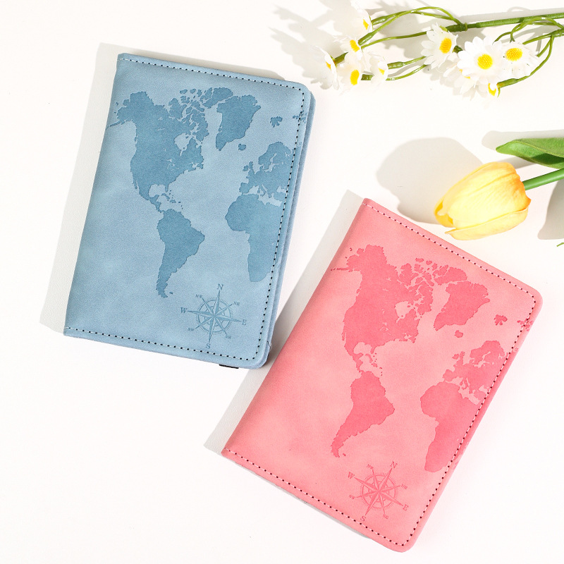 새로운 지도 프린트 여권 홀더 가죽 여권 커버 여권 케 - Travel Accessories On Plane 리뷰 및 가격