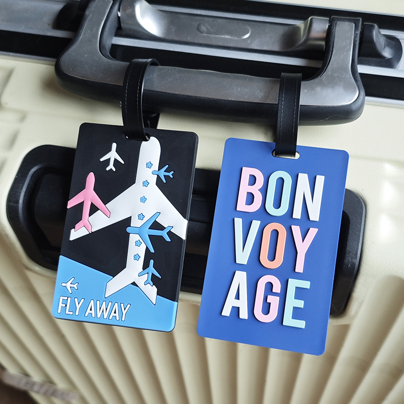 1pc 만화 동물 PVC 수하물 태그 여성 남성 휴일  - Travel Accessories Name 리뷰 및 가격
