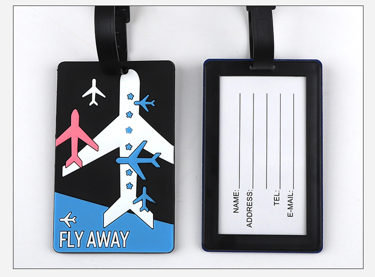 1pc 만화 동물 PVC 수하물 태그 여성 남성 휴일  - Travel Accessories Name 리뷰 및 가격