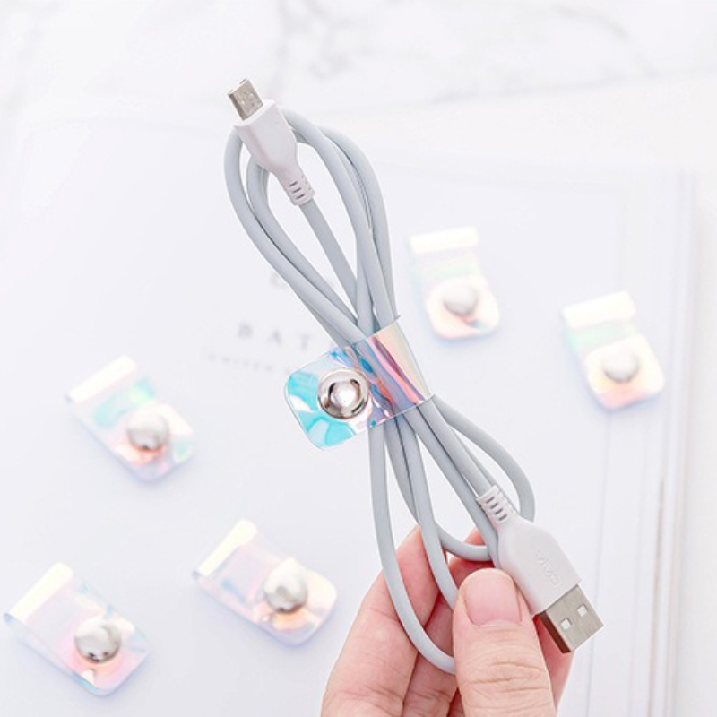 5개 INS 레이저 PVC 스타랩 데이터 케이블 정리함 - Cable Organizer Travel 리뷰 및 가격