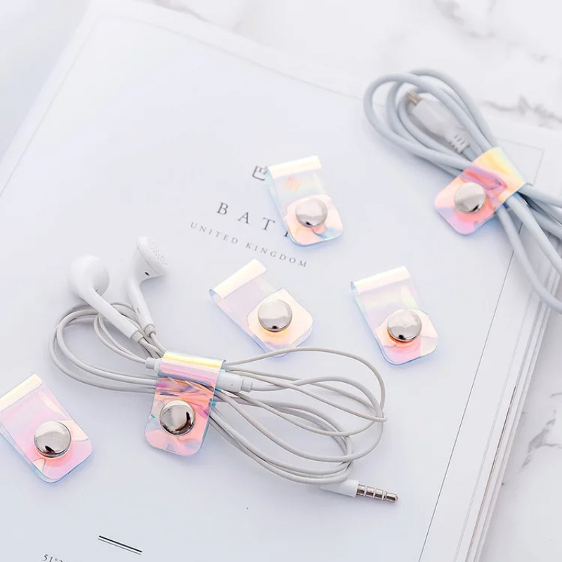 5개 INS 레이저 PVC 스타랩 데이터 케이블 정리함 - Cable Organizer Travel 리뷰 및 가격