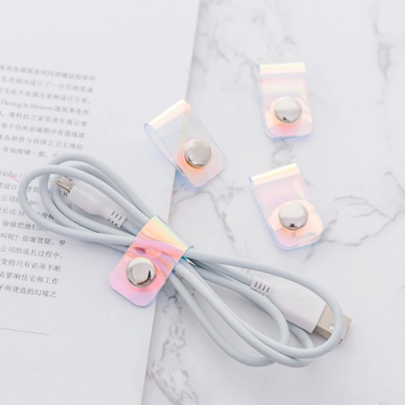 5개 INS 레이저 PVC 스타랩 데이터 케이블 정리함 - Cable Organizer Travel 리뷰 및 가격