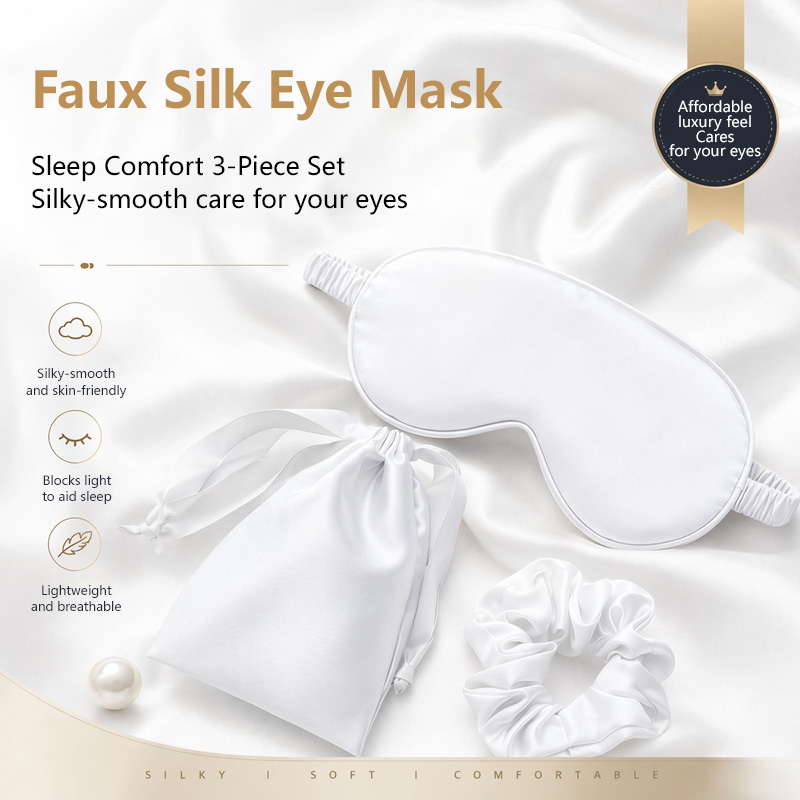 실크 아이 마스크 3종 세트 빛 차단 무압력 수면 안대 - Eye Mask Sleep Travel 리뷰 및 가격