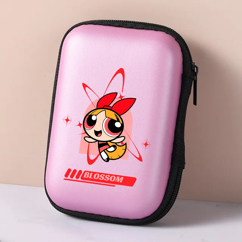 파워퍼프걸 데이터 케이블 보관 가방 귀여운 만화 카드  - Cable Organizer Travel 리뷰 및 가격