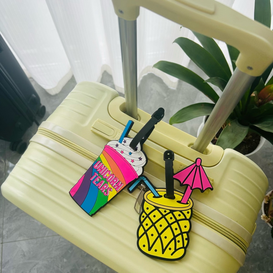 1/2pcs 여름 휴가 아이스크림 수하물 태그 PVC  - Travel Accessories Name 리뷰 및 가격