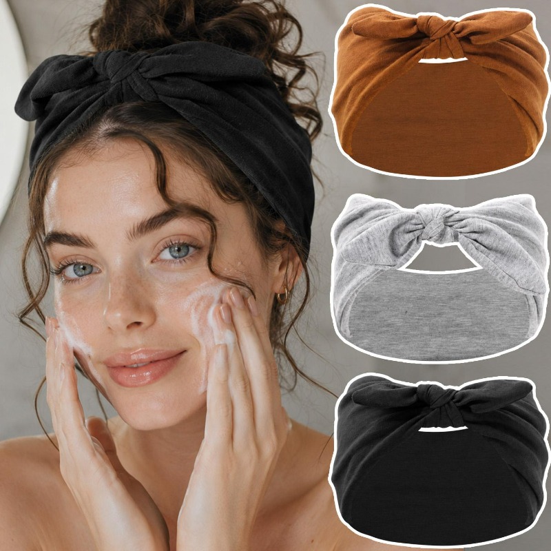 보우 헤어밴드 와이드 탄성 헤어밴드 여성용 세안 메이크 - Travel Yoga Accessories 리뷰 및 가격