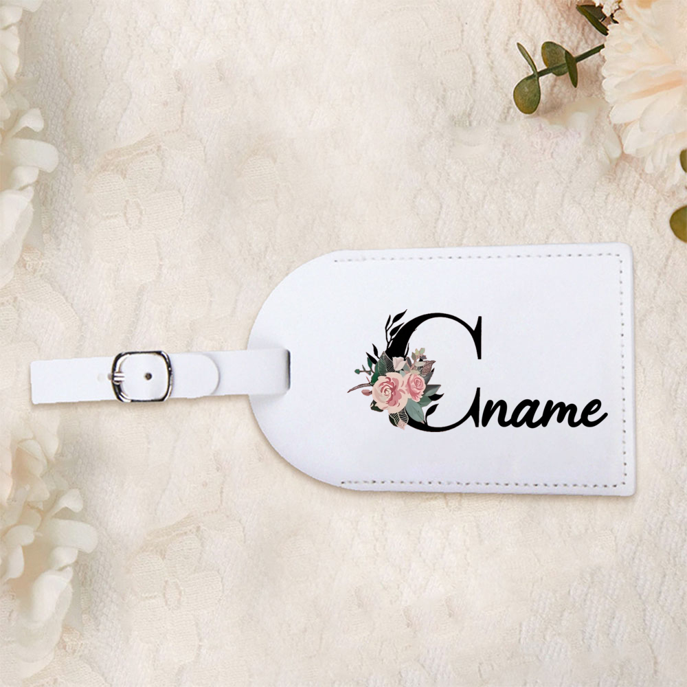 맞춤형 개인 이름 및 이니셜 꽃무늬 수하물 태그, 맞춤 - Travel Accessories Name 리뷰 및 가격