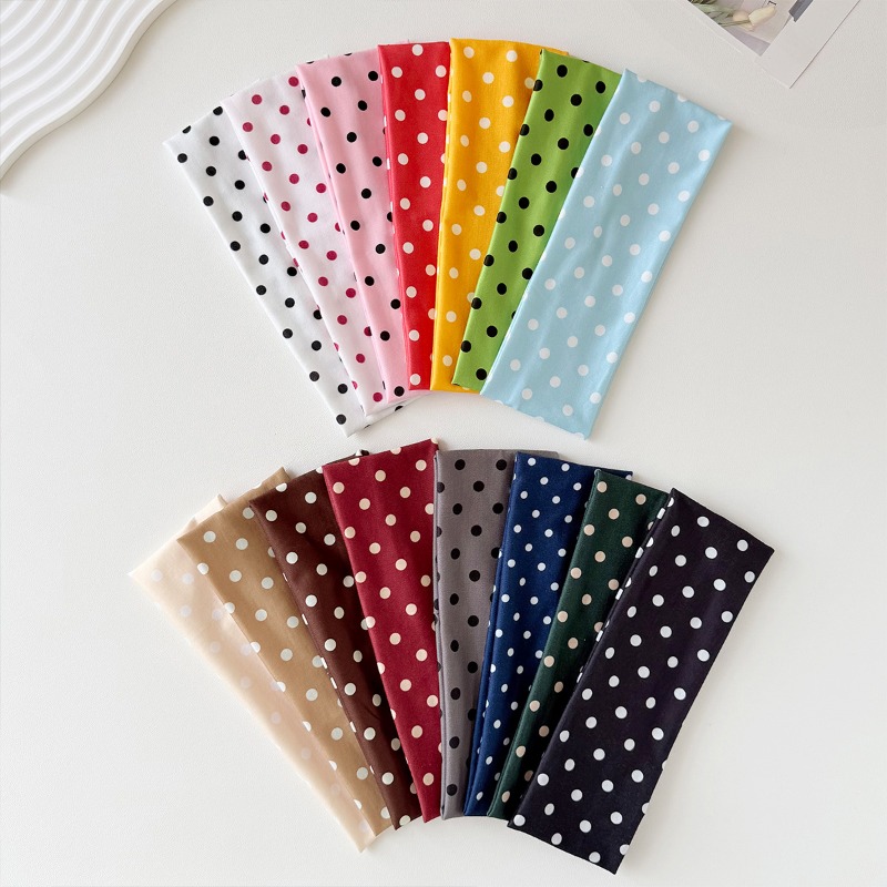 2개 세트 폴카 도트 탄성 헤어밴드 부드러운 원단 땀  - Travel Yoga Accessories 리뷰 및 가격