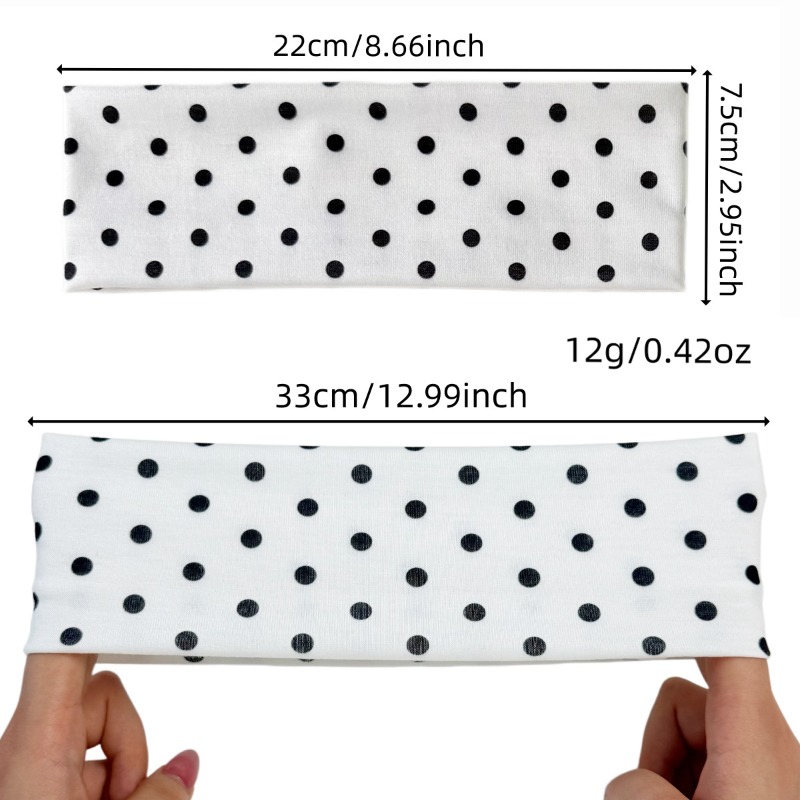 2개 세트 폴카 도트 탄성 헤어밴드 부드러운 원단 땀  - Travel Yoga Accessories 리뷰 및 가격