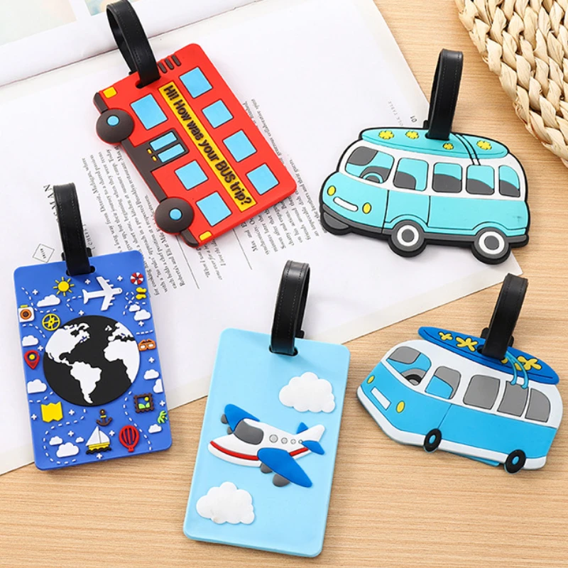 귀여운 만화 자동차 PVC 실리콘 수하물 태그 여행 수 - Travel Accessories Name 리뷰 및 가격
