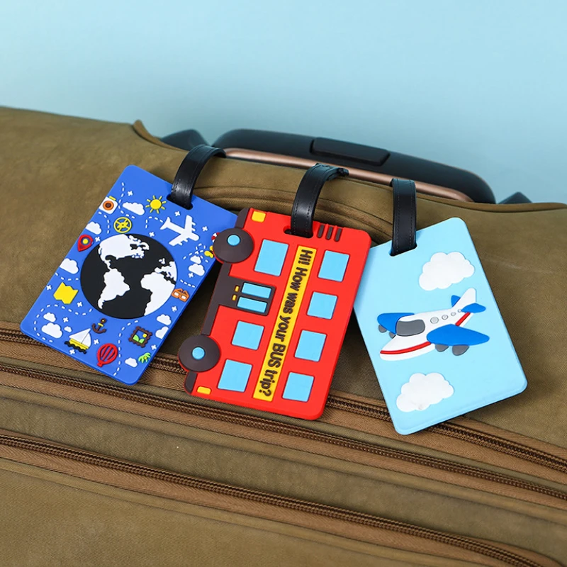 귀여운 만화 자동차 PVC 실리콘 수하물 태그 여행 수 - Travel Accessories Name 리뷰 및 가격