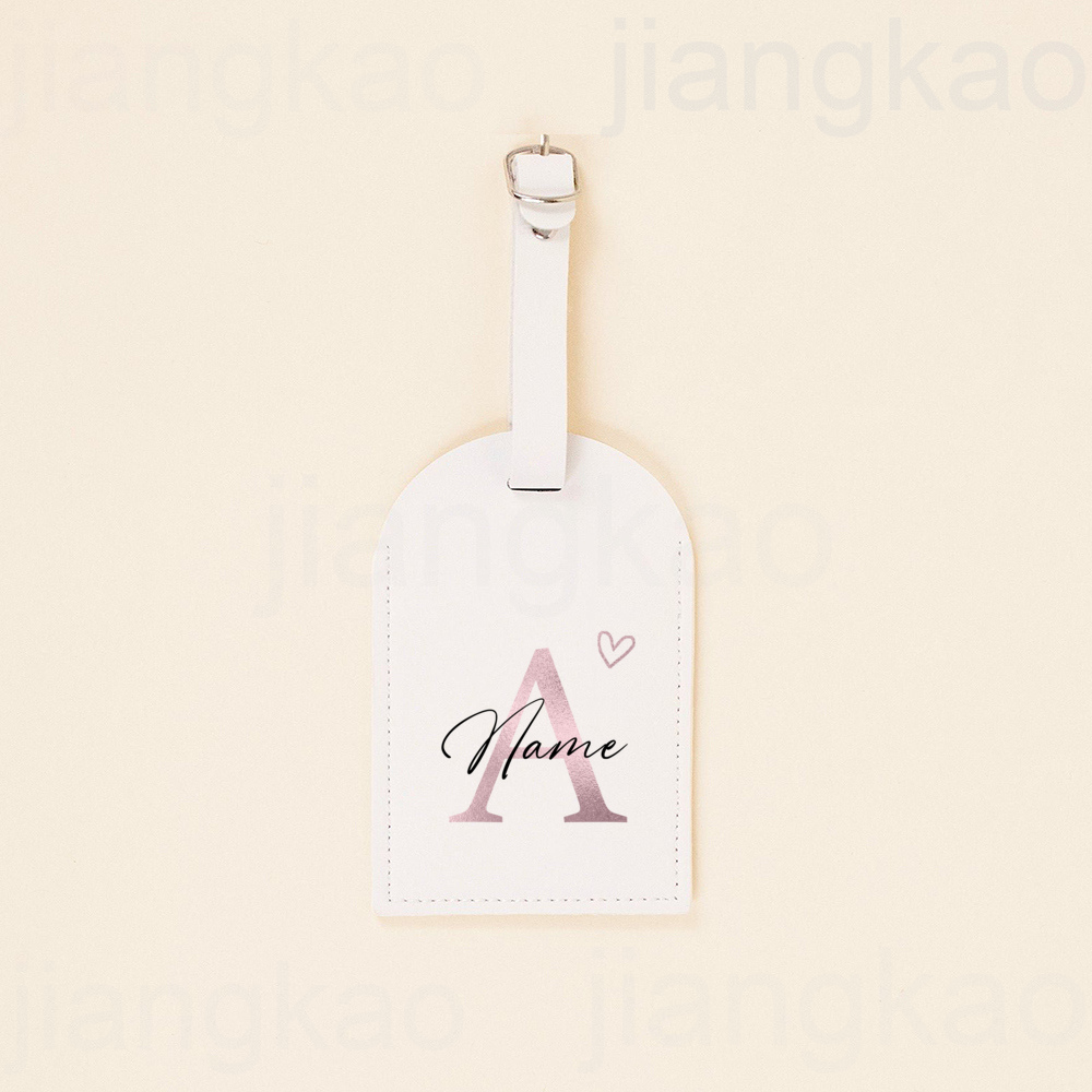개인화 된 PU 수하물 태그 이름이있는 심장 편지 가방 - Travel Accessories Name 리뷰 및 가격