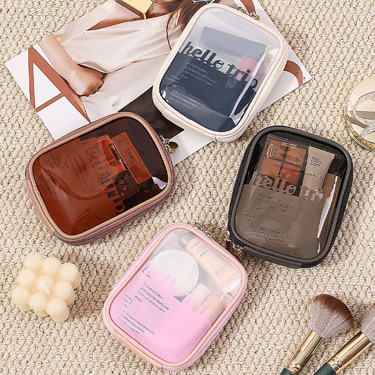 투명 휴대용 화장품 파우치 립스틱 정리함 여행용 파우치 - Cable Organizer Travel 리뷰 및 가격