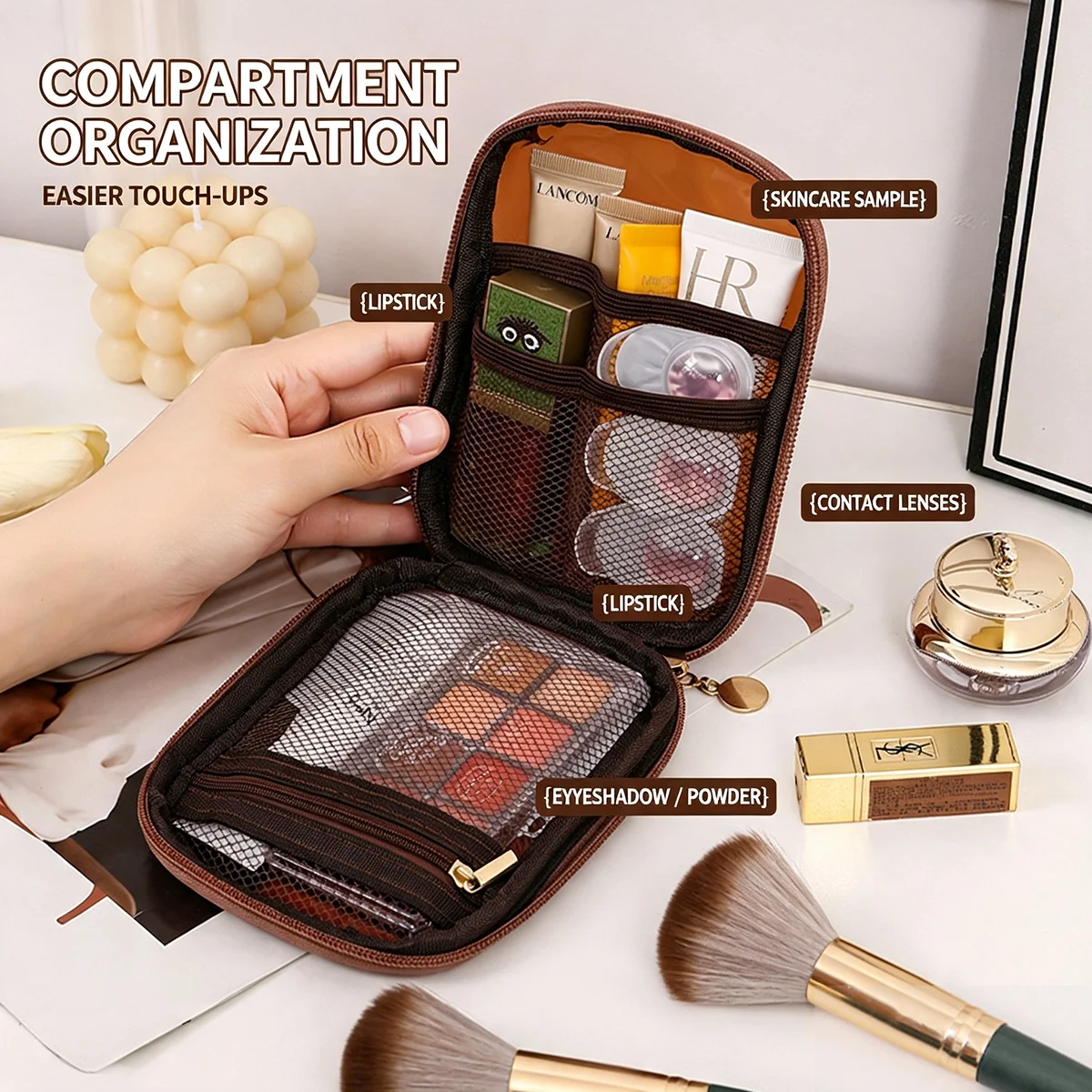투명 휴대용 화장품 파우치 립스틱 정리함 여행용 파우치 - Cable Organizer Travel 리뷰 및 가격
