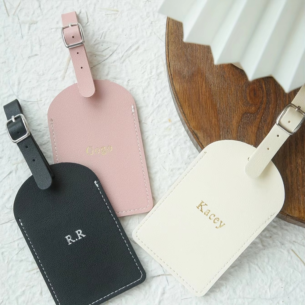맞춤형 개인 이름 은색/금색 모노그램 비건 가죽 수하물 - Travel Accessories Name 리뷰 및 가격