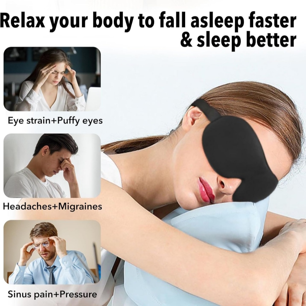 3D 수면 마스크 눈가리개 수면 보조용 부드러운 메모리 - Eye Mask Sleep Travel 리뷰 및 가격