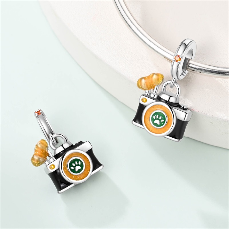 925 스털링 실버 빈티지 카메라 참 CZ 지르콘 비즈 - Travel Accessories On Plane 리뷰 및 가격