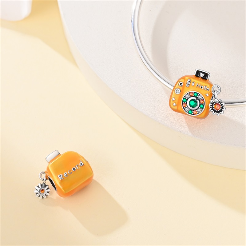925 스털링 실버 빈티지 카메라 참 CZ 지르콘 비즈 - Travel Accessories On Plane 리뷰 및 가격